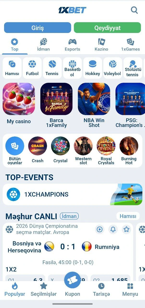 1xbet yükle android - rəsmi sayt